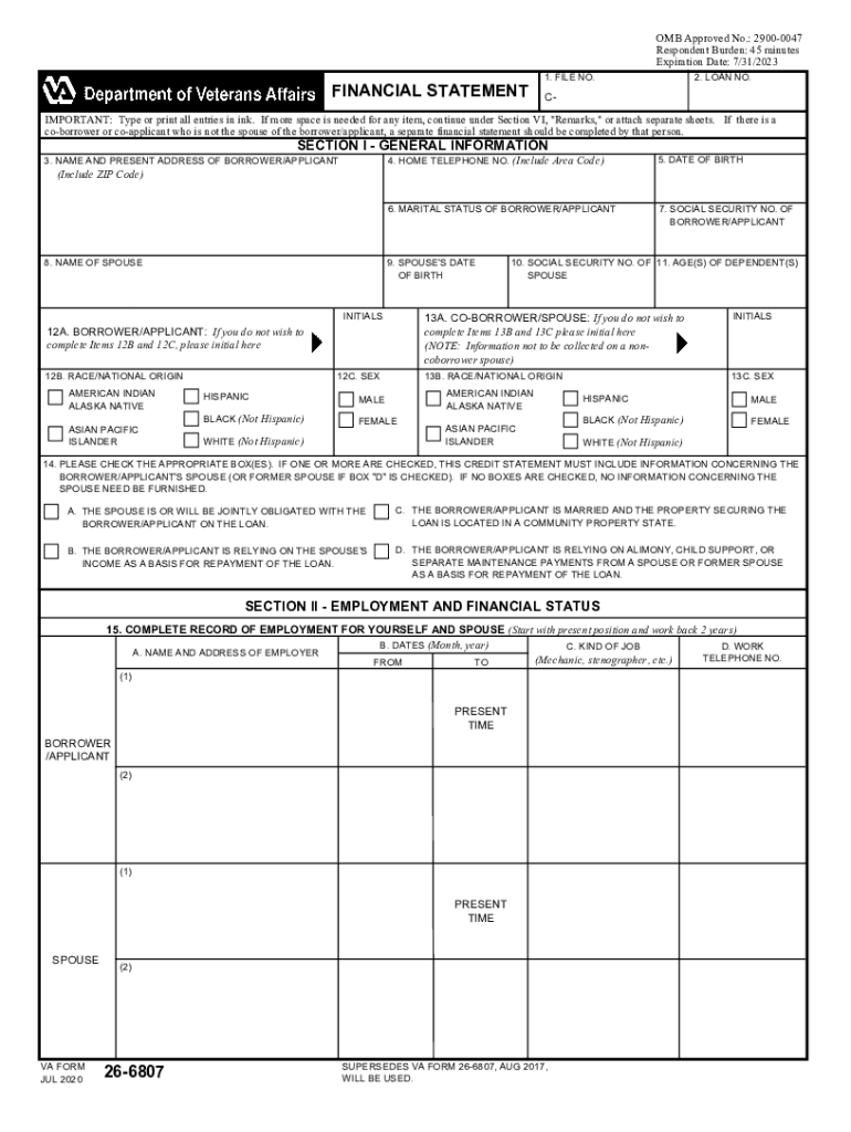  26 6807 FINANCIAL STATEMENT 2020-2024