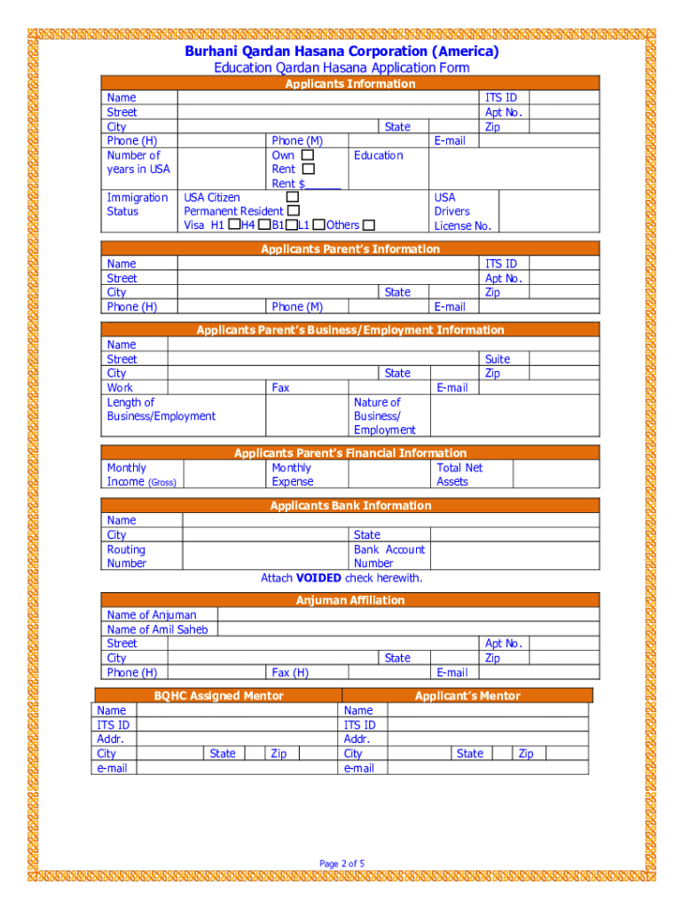 Burhani Qardan Hasana Form Education V5 1 DOCX