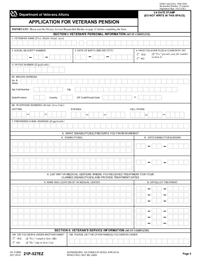 NOTICE to VETERAN of EVIDENCE NECESSARY to Veterans Affairs  Form