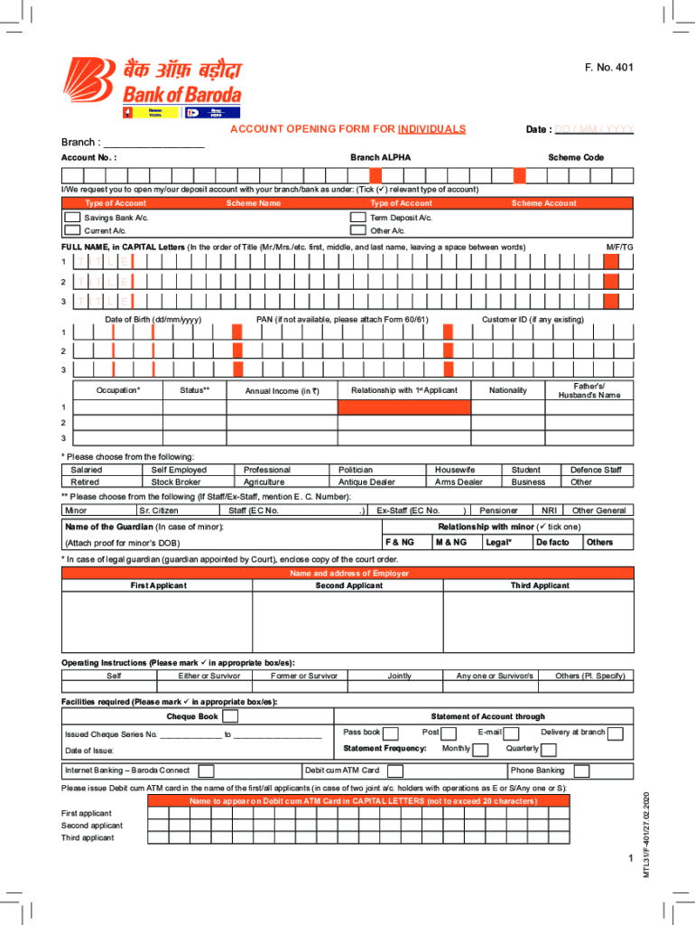  ACCOUNT OPENING FORM for NON INDIVIDUALS 01 03 08 2020-2024