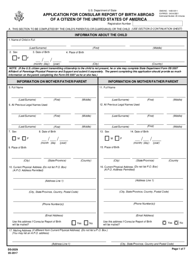  Get and Sign DS-2029 Form 2017