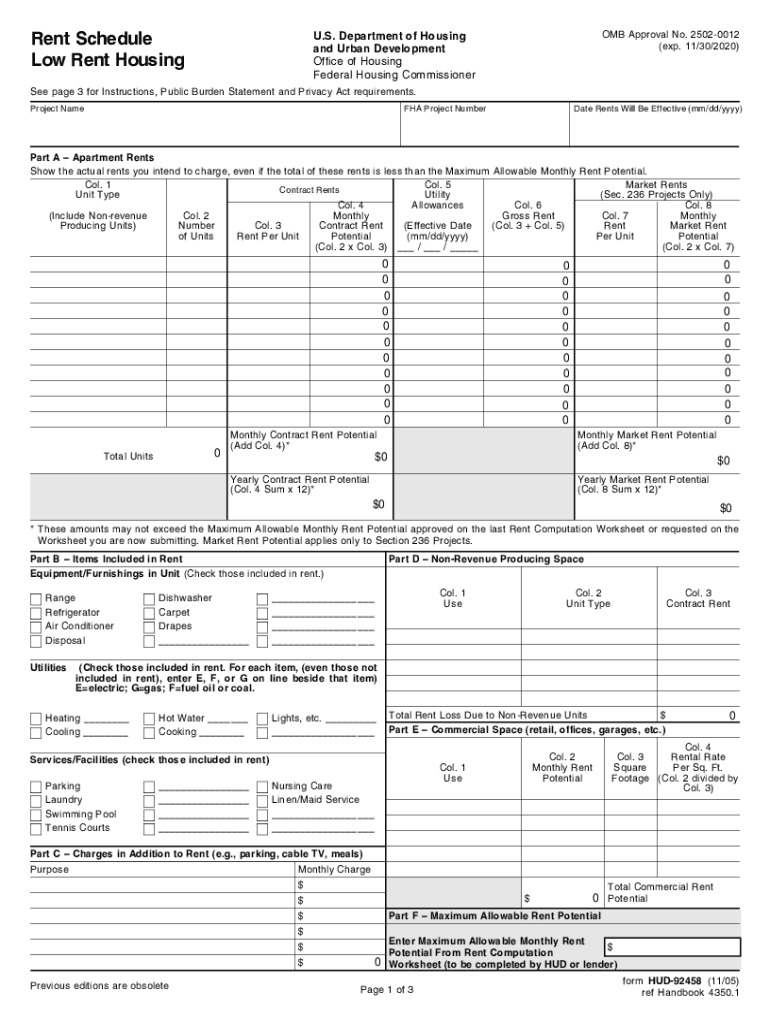 Hud Form 92458