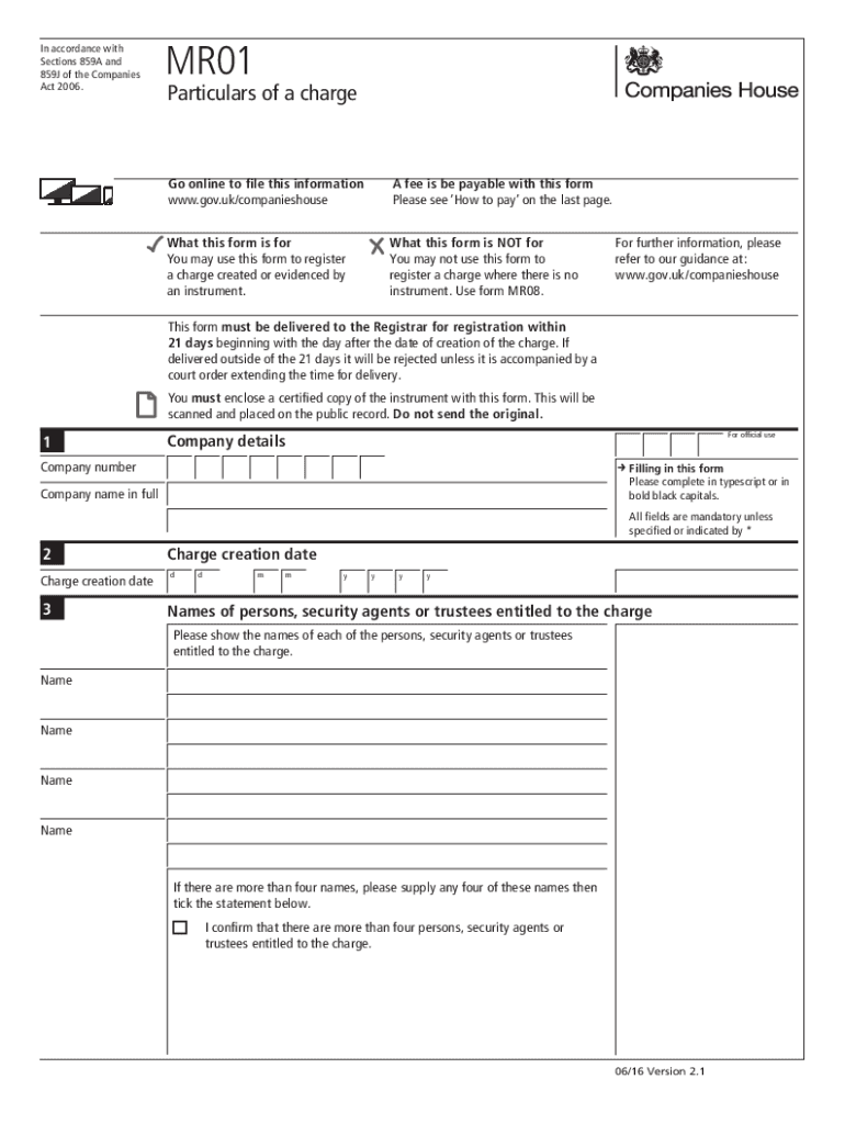  Particulars Charge 2016-2024