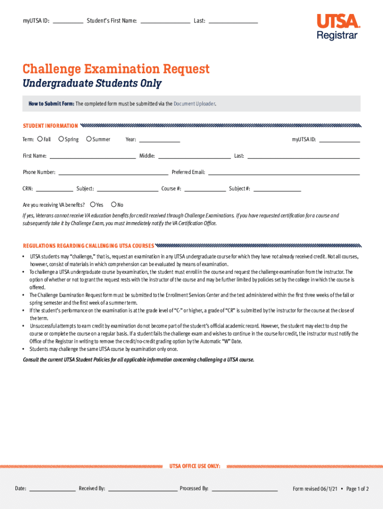 STUDENT ACADEMIC and GRADE GRIEVANCE FORM UTSA One Stop