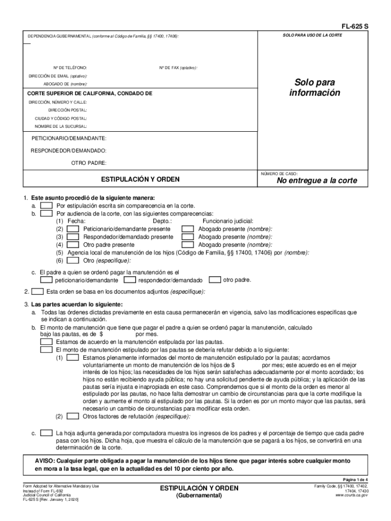  PDF Spanish California Courts CA Gov 2020-2024