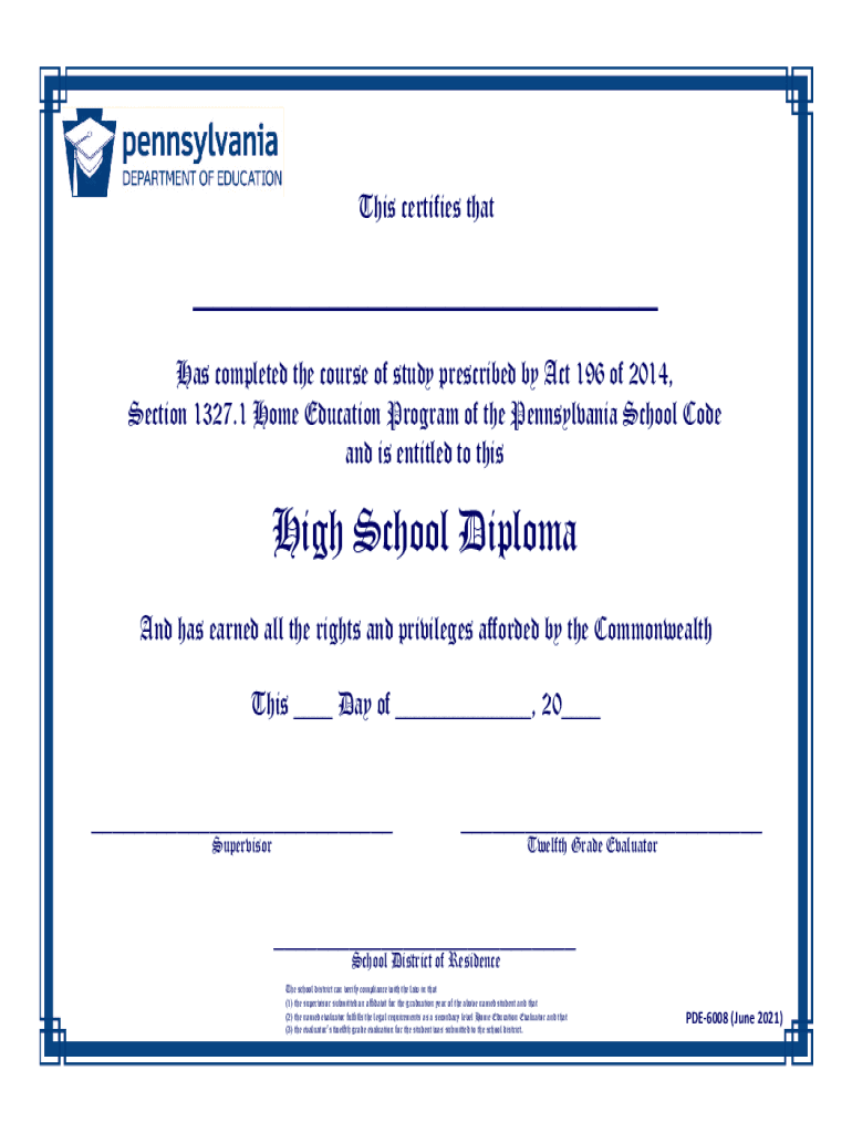 Get and Sign Homeschool Diploma  Form