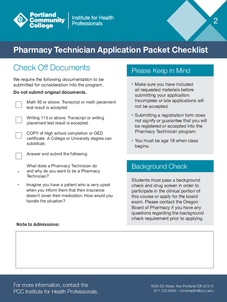 IHPs Pharmacy Technician Program Combines Online  Form