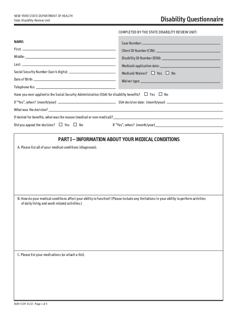 State Disability Review Unit Fill Out and Sign Printable PDF  Form