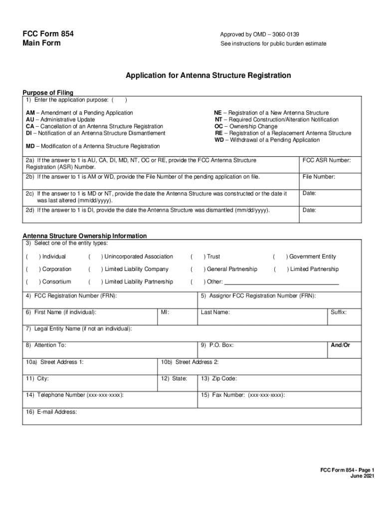 Application Antenna Structure Registration  Form