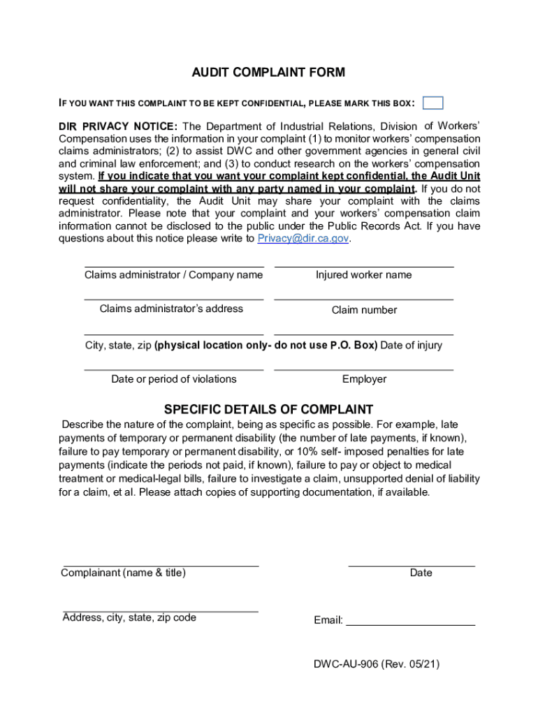  Audit Referral Form Audit Referral Form 2021-2024