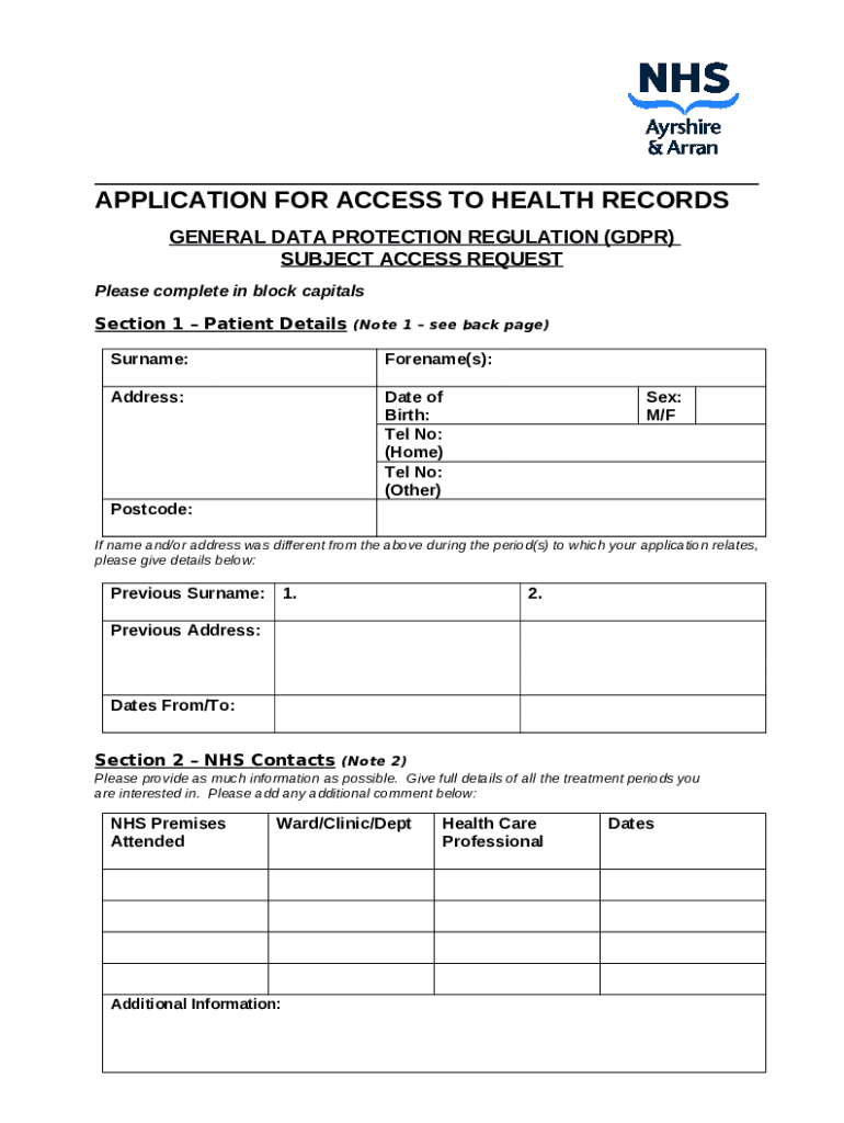 Notes to Assist in the Completion of the Form