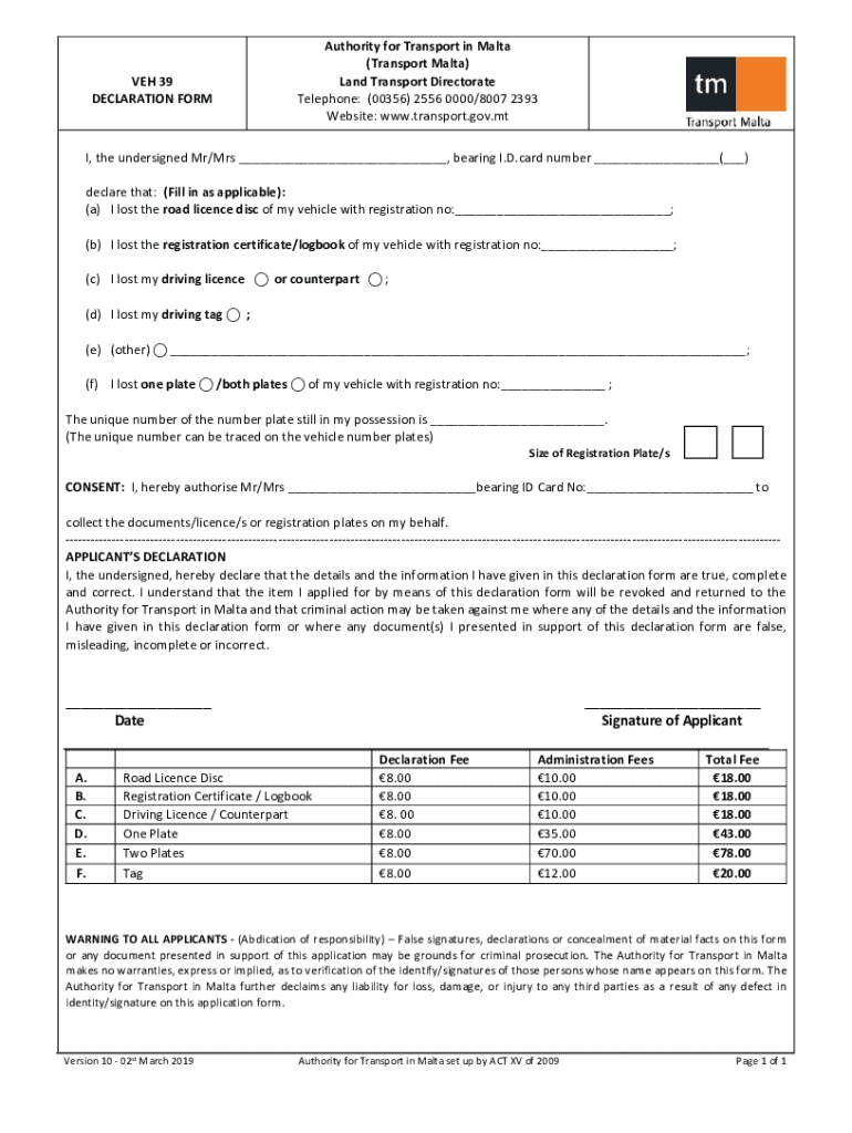  Transport Malta 2019-2024