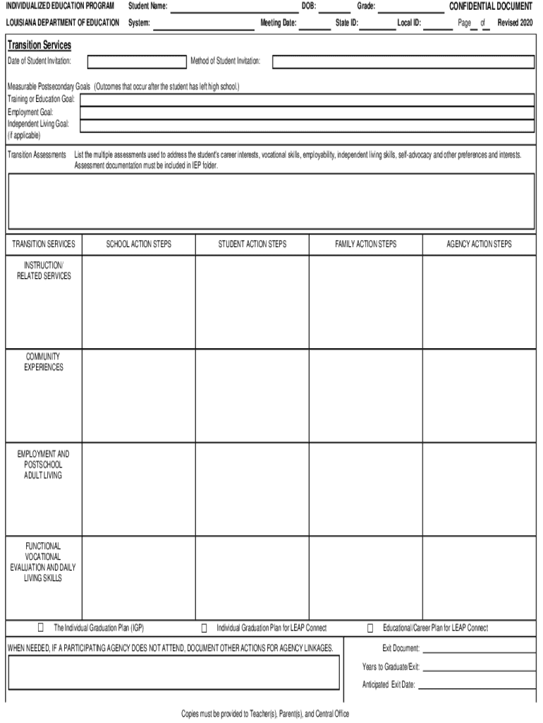 Louisiana Iep Form