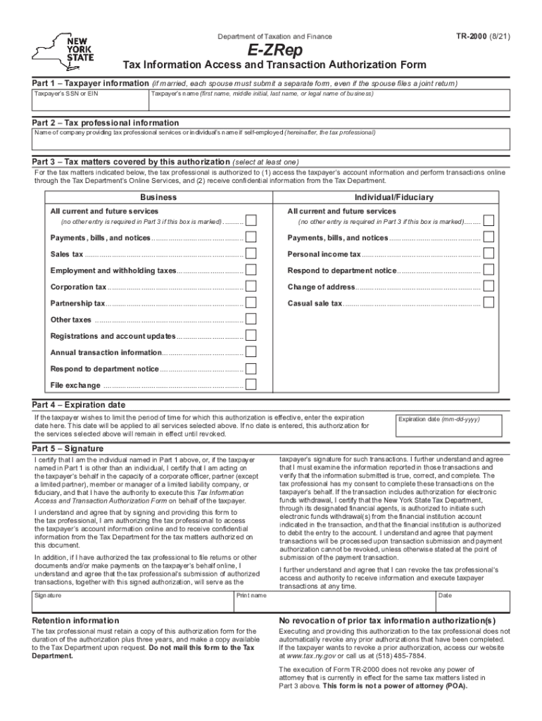  How Do I Get an E ZRep Form TR Tax Information 2021-2024