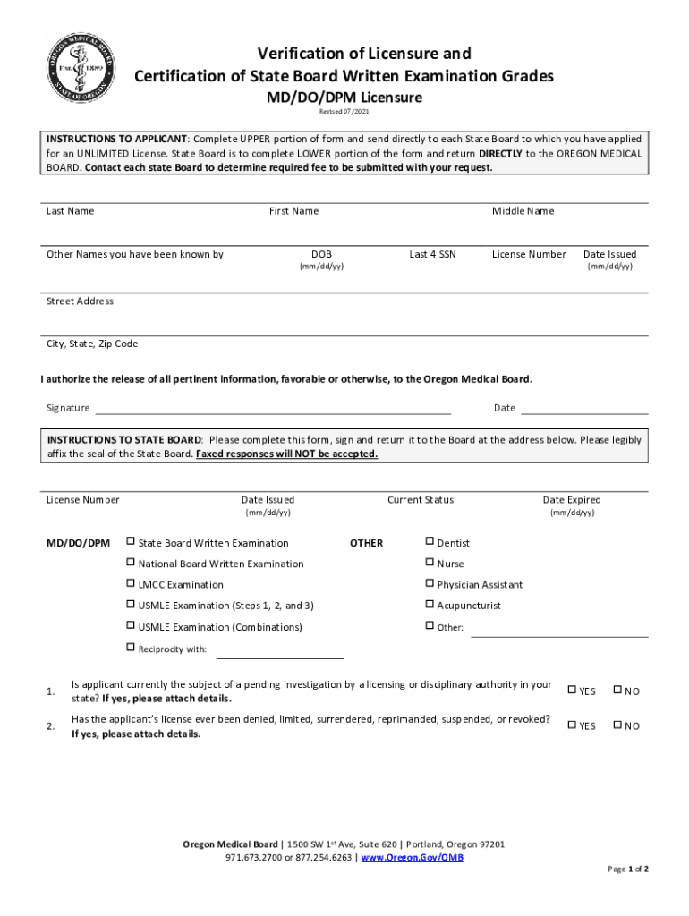  Mddo Verification State Licensure 20210716 2021-2024