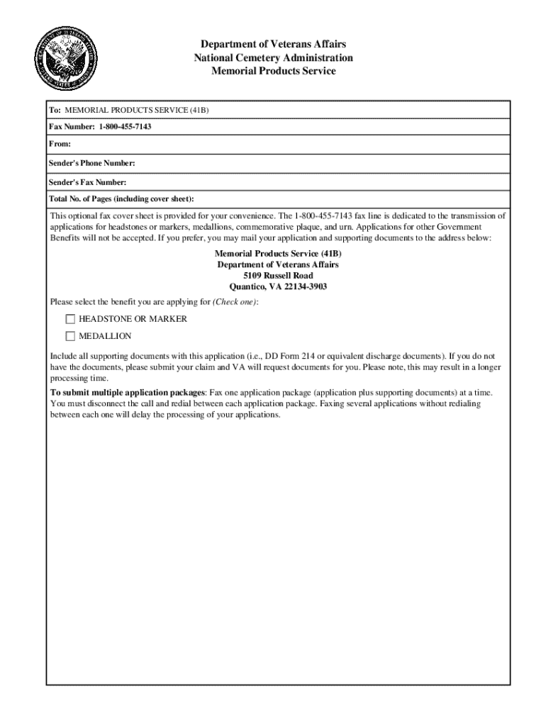  VA Form 40 1330M Fill and Sign Printable 2021