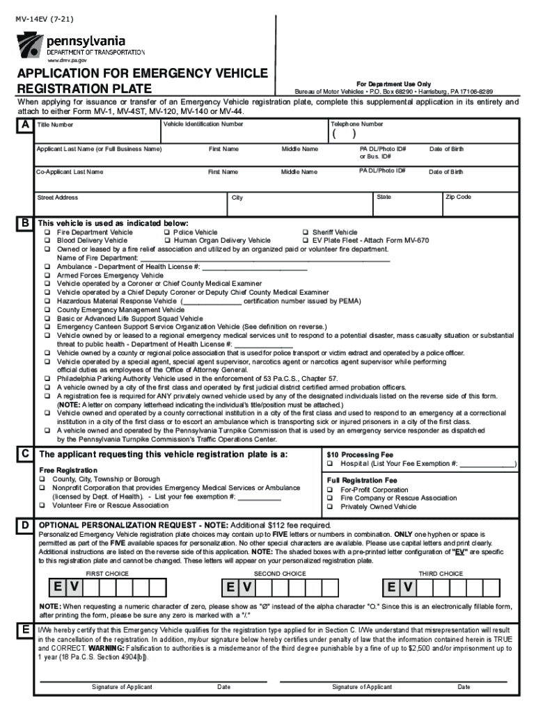 Mv 1 Pa 2021-2024 Form - Fill Out and Sign Printable PDF Template