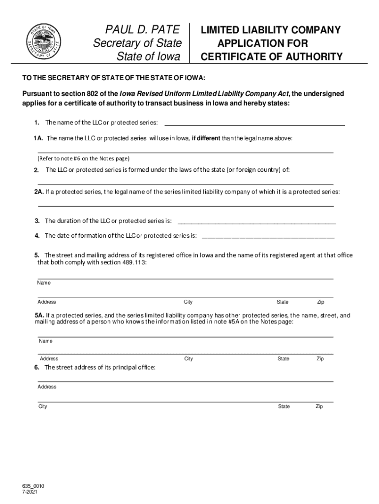 Get and Sign PAUL D PATE APPLICATION for AMENDED Secretary of State 2021-2022 Form
