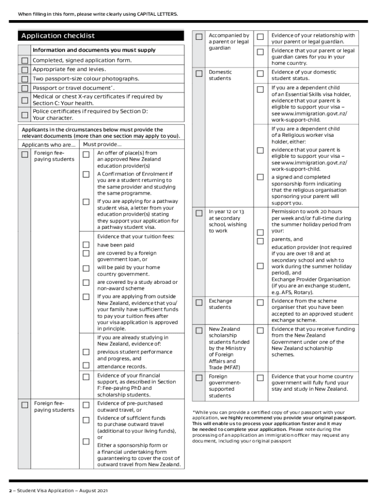 Documents Immigration New Zealand  Form