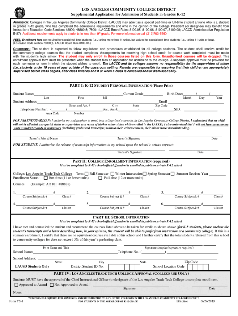  in Grades K 12 Grade, Who Has Completed the Admissions Requirements and Who in the Opinion of the College President or Designee  2019-2024