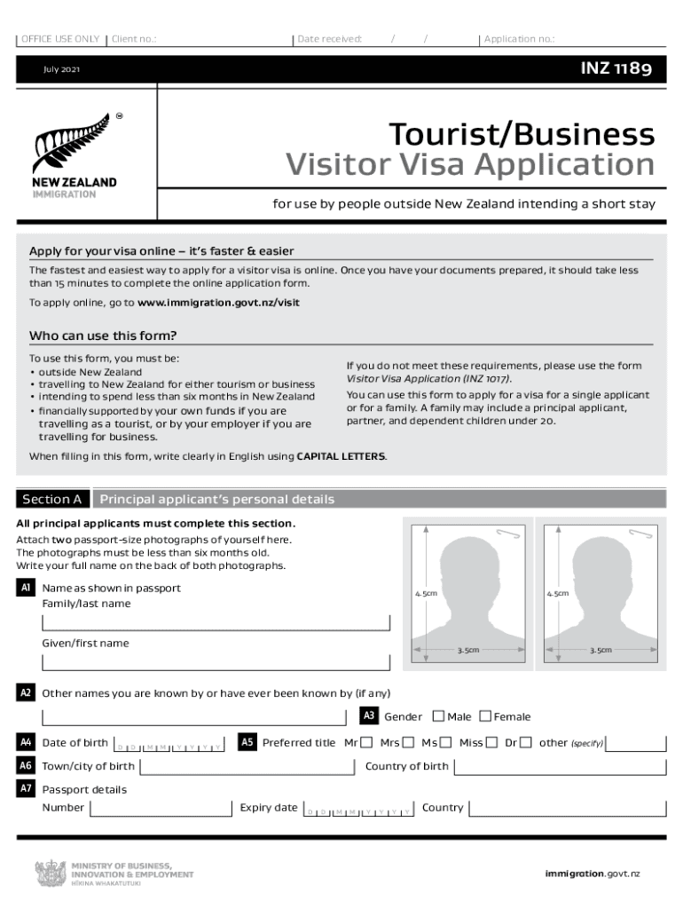  Inz Visitor Application 2021-2024