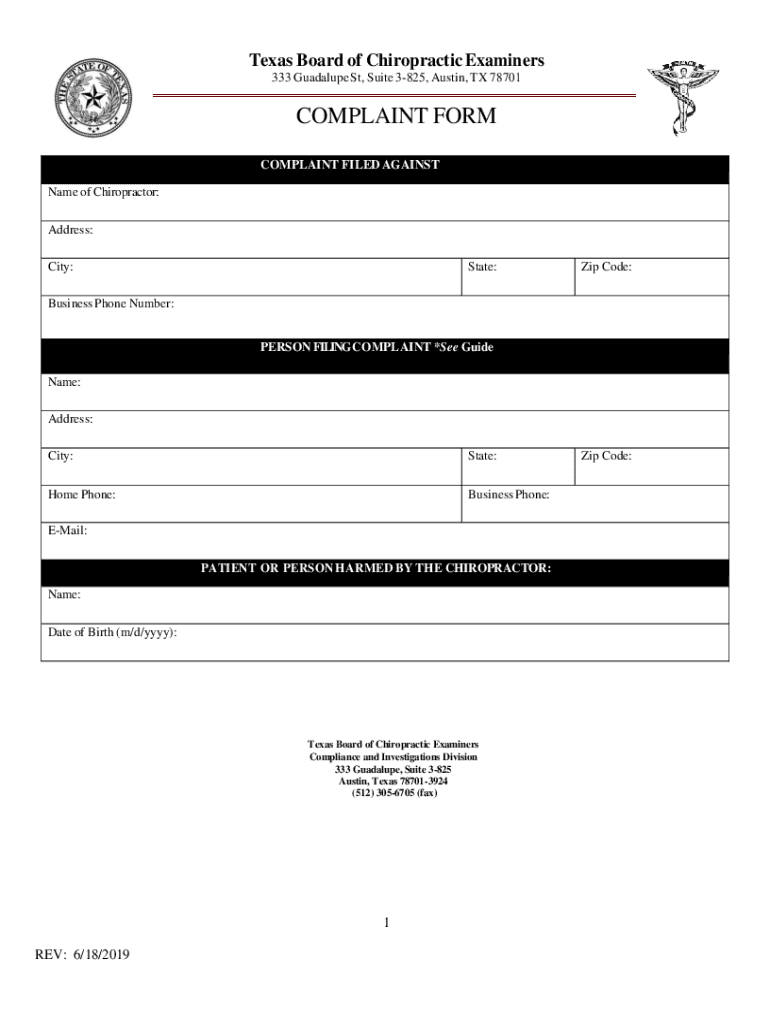 New Complaint Form DOC