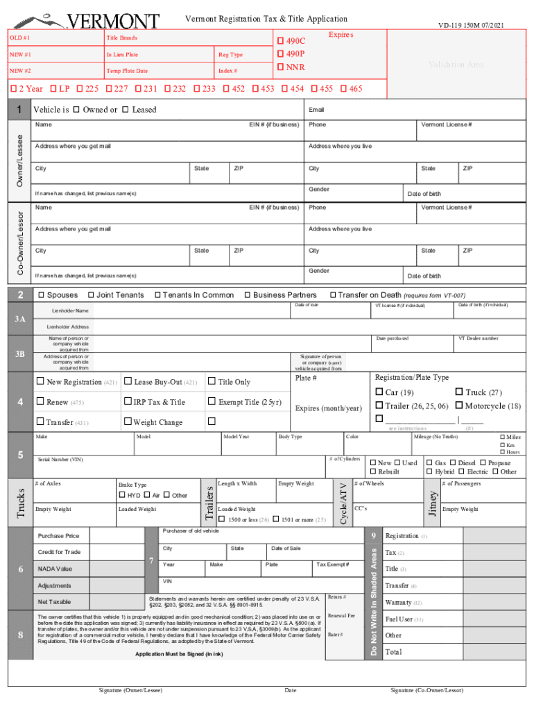 Forms & Manuals Vermont Department of Motor Vehicles