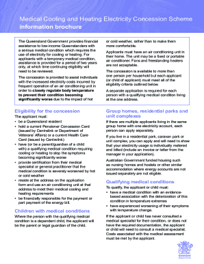 Medical Cooling and Heating Electricity Concession Scheme Information  Brochure and Application Form 2020-2023
