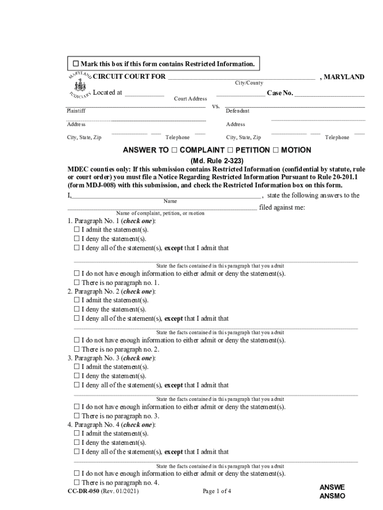  Mark This Box If This Form Contains Restricted Information 2021-2024