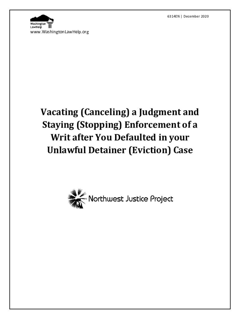  Vacating Canceling a Judgment and Staying Stopping Enforcement of a 2020-2024