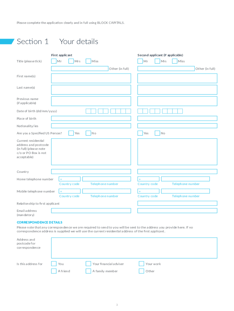  Client Portfolio Application Form 2020