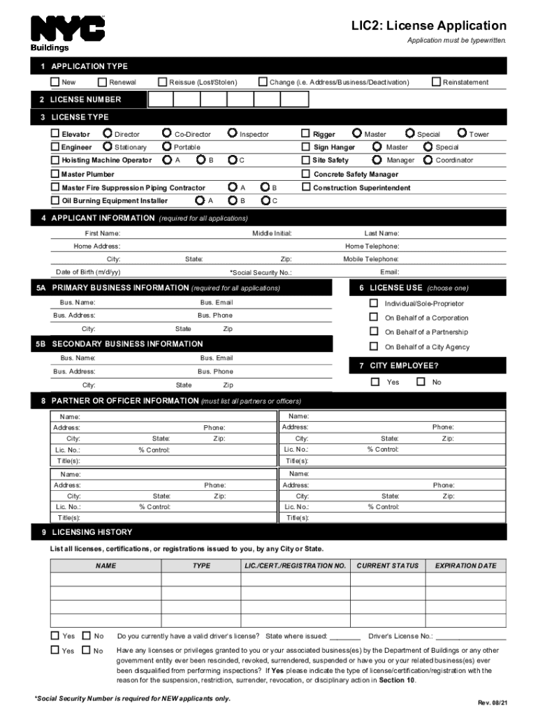  Form NY LIC2 Fill Online, Printable, Fillable 2021-2024