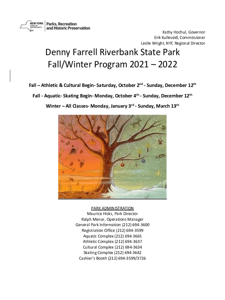 Riverbank State Park Classes  Form