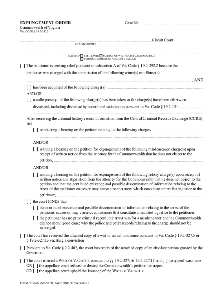  the Process of Sealing or Expunging a Criminal Record in 2021-2024