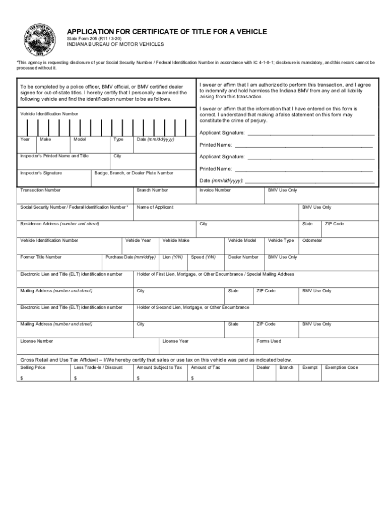  Forms in GovDownloadAPPLICATION for CERTIFICATE of TITLE for a VEHICLE 2020-2024