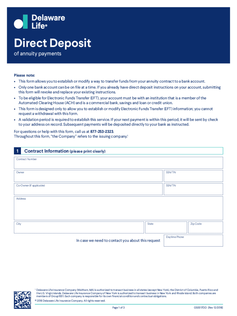 Of Annuity Payments  Form