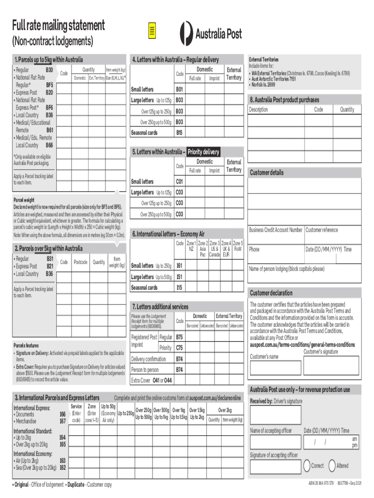  Www SignNow Comfill and Sign PDF Form53543Full Rate Mailing Statement Guide Fill Out and Sign 2021-2024