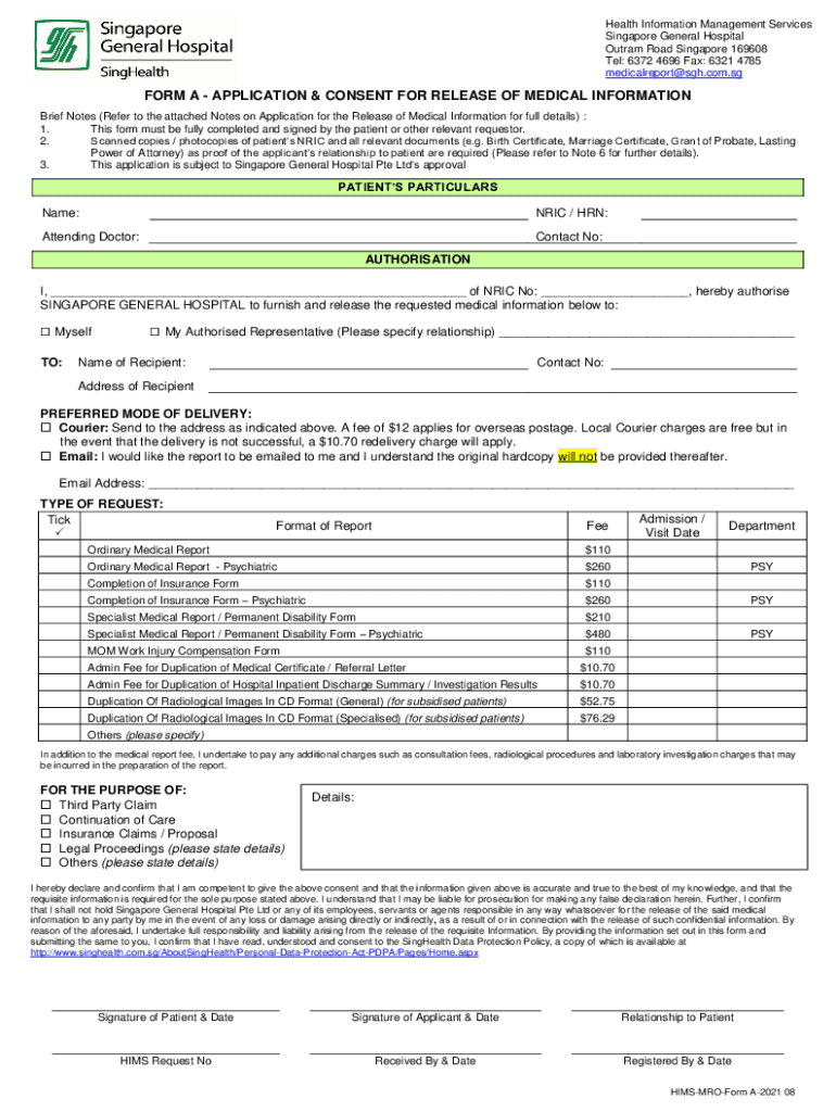  Www pdfFiller Com480138105 Medical Reports2019 Form SG General Hospital HIMS REP Fill Online, Printable 2021-2024