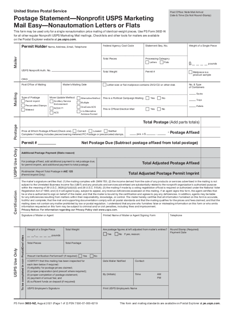  Form USPS PS 3541 1 Fill Online, Printable, Fillable 2021