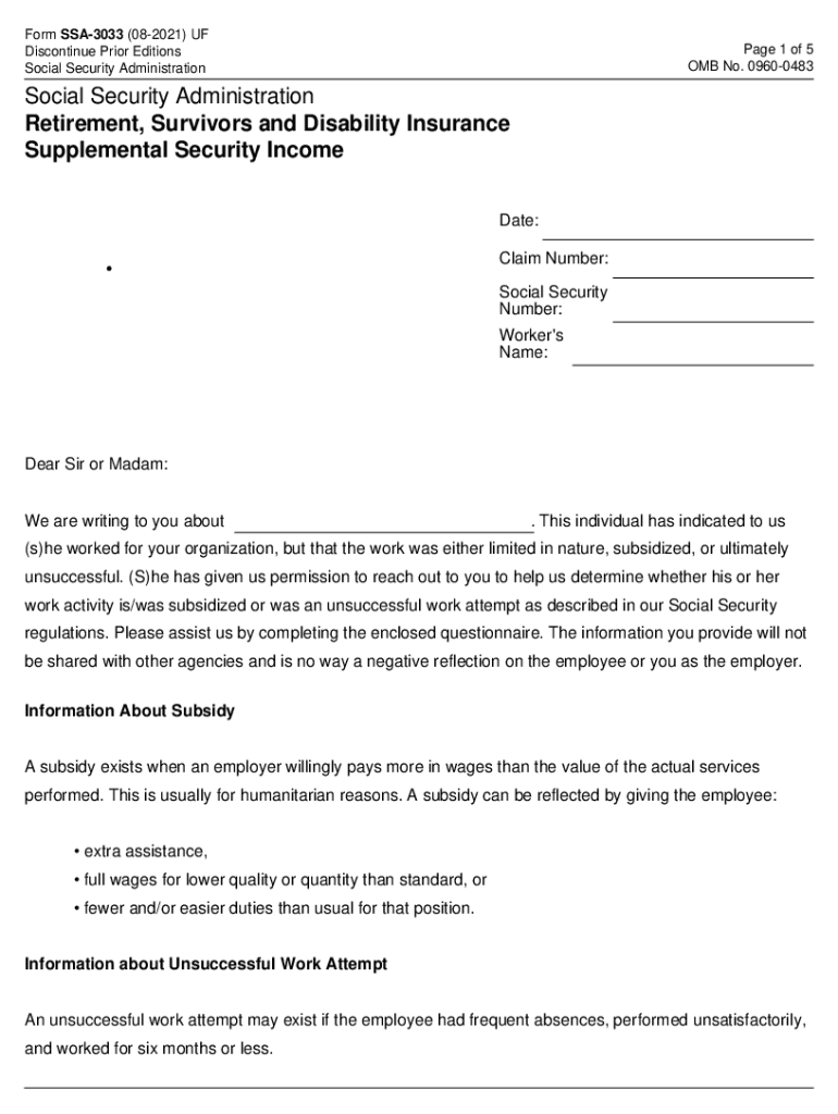  Form SSA 3288 Social Security 2021-2024