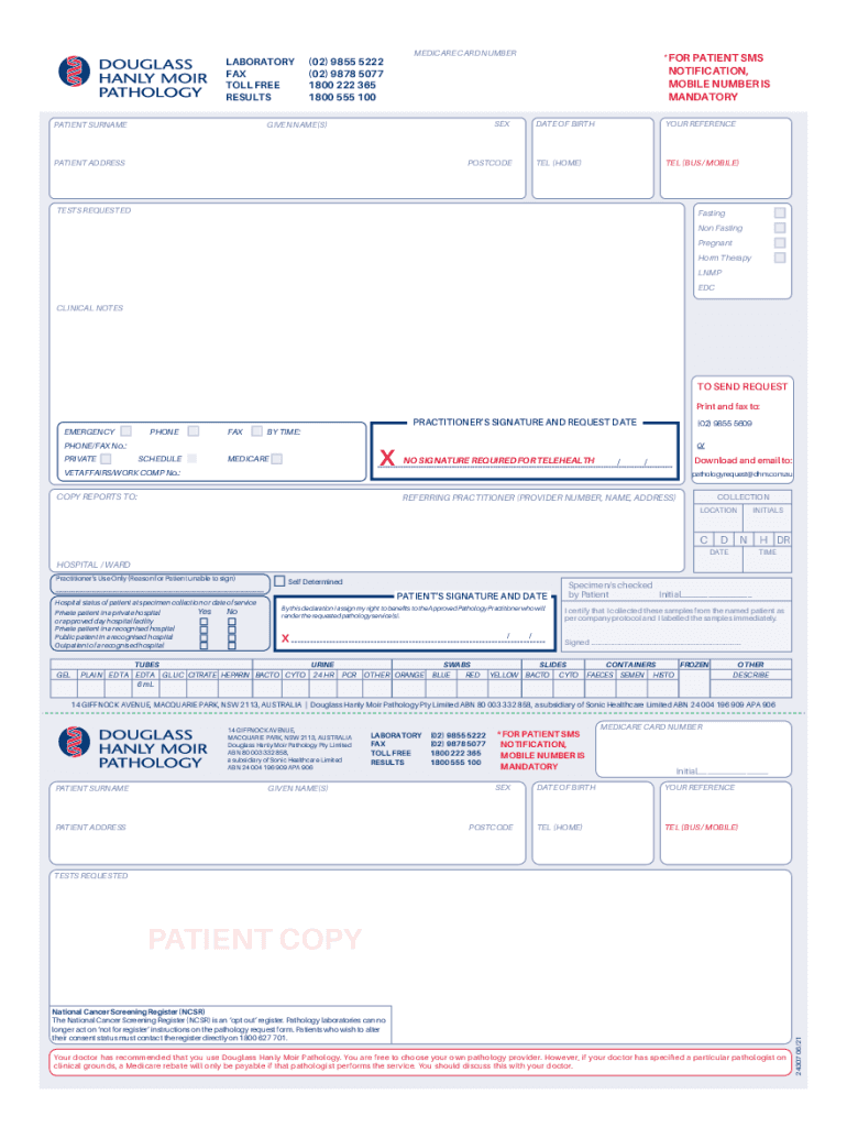  Get the Telehealth Request Form Douglass Hanly Moir 2021-2024