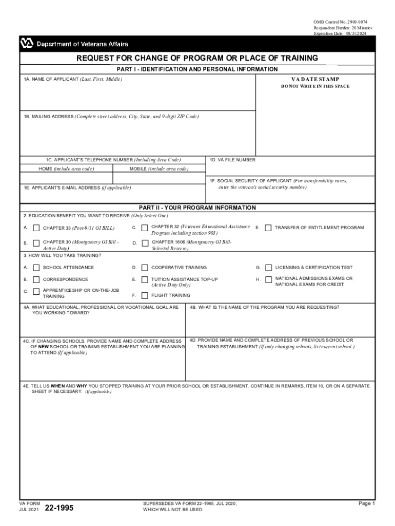  Va Form 22 FillableDaily Catalog 2021-2024