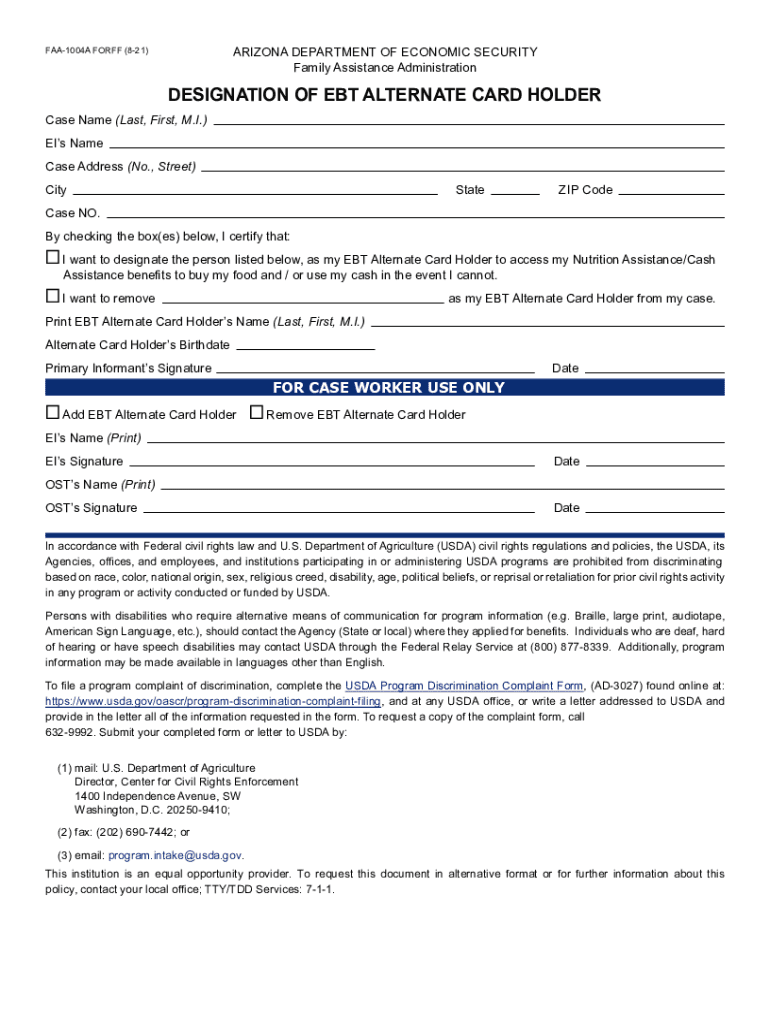  21 ARIZONA DEPARTMENT of ECONOMIC SECURITY Family 2021-2024