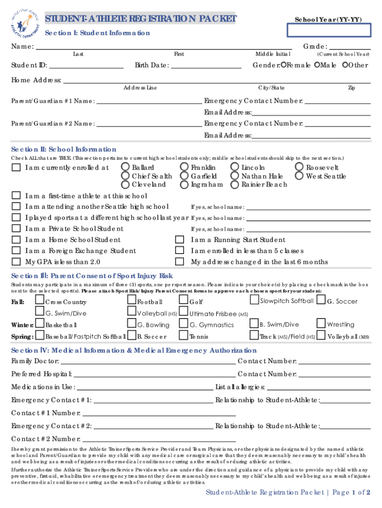 SWIMMER REGISTRATION PACKET Home City Swim Project  Form