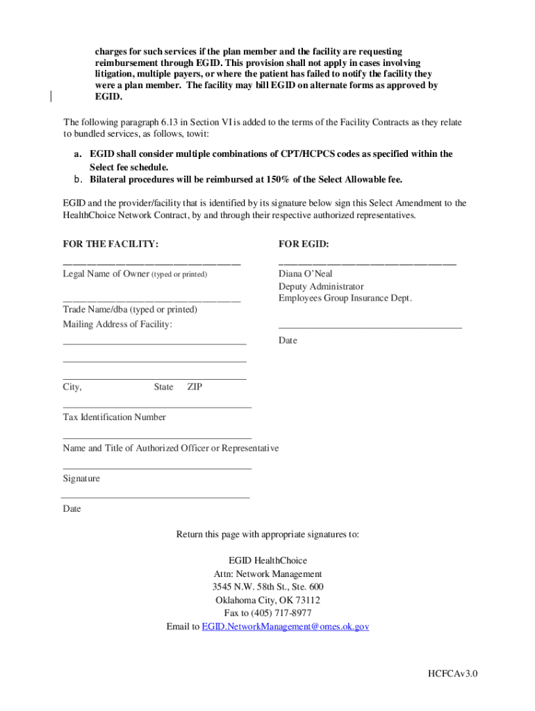  DOC Select Facility Amendment Ok Gov 2017-2024