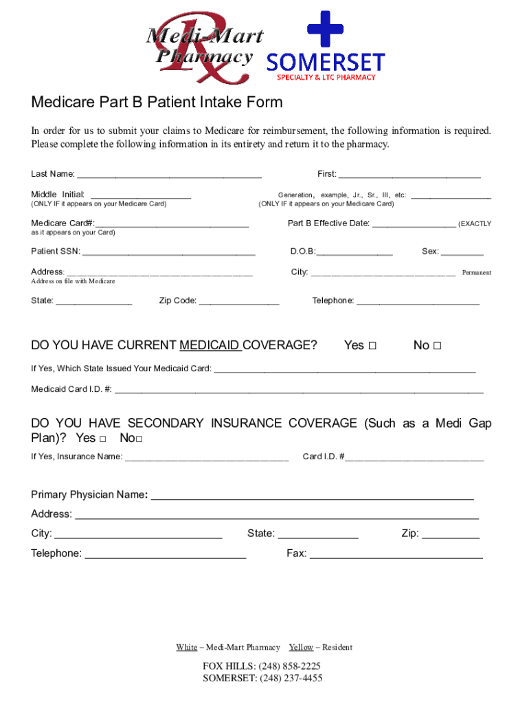 Medicare Part B Forms 2 Pages 1 16