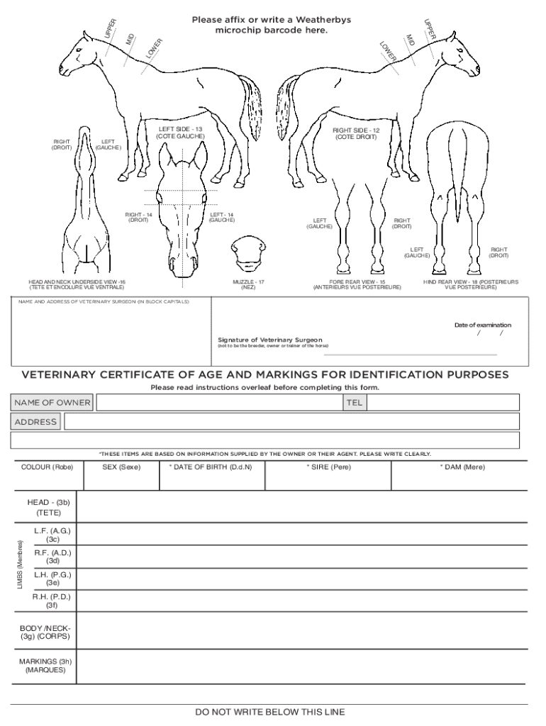 Age &amp; Markings Certificate34975age &amp; Markings Certificate8778  Form