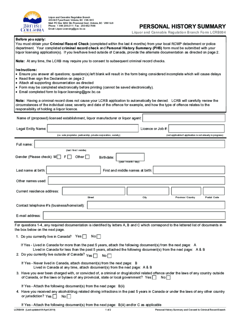  DORMANCY NOTIFICATION FORM British Columbia 2019-2024