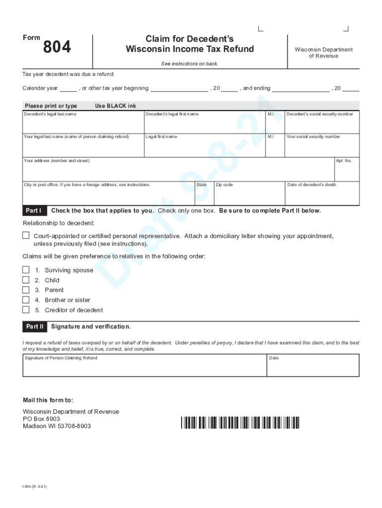 Wisconsin Form 804