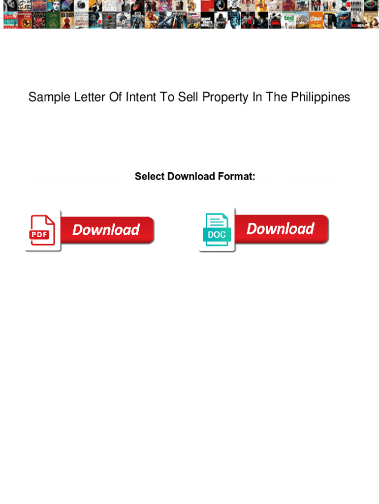Letter of Intent to Sell Property Philippines  Form